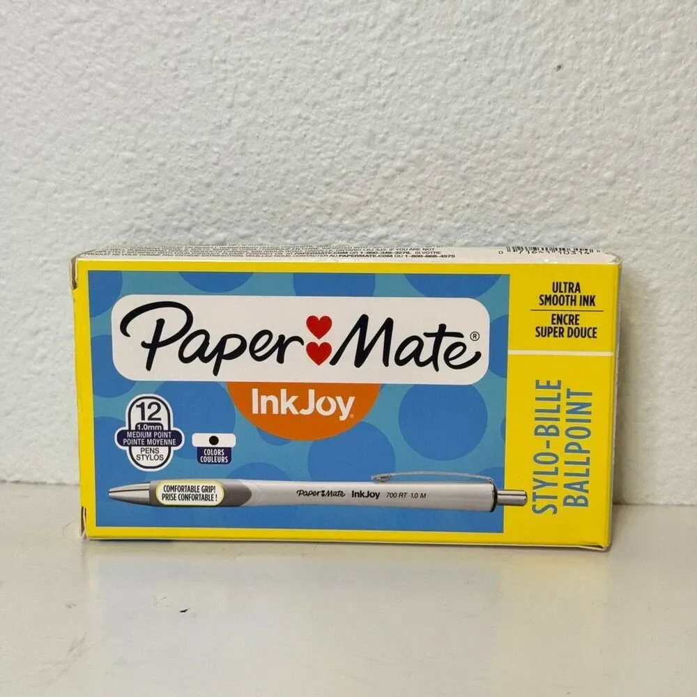 Paper Mate InkJoy Ballpoint Retractable‎ 1 mm Medium Point Pens 12 count 1951347